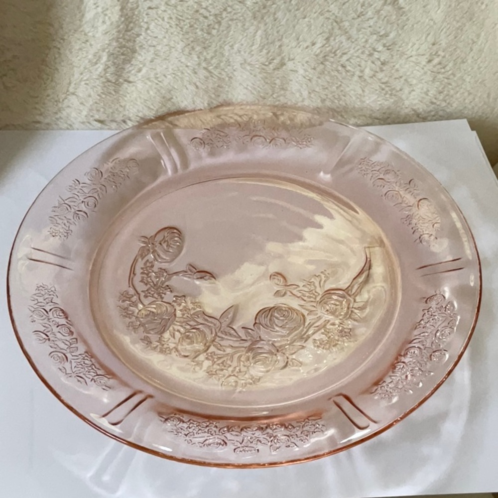 Vintage Federal Pink Depression Glass Sharon Plate